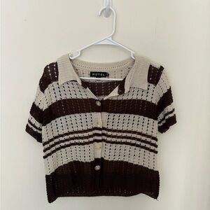 Motel Rocks striped button top